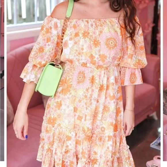 Peach Love California Baby Doll Dress size S - Picture 2 of 5